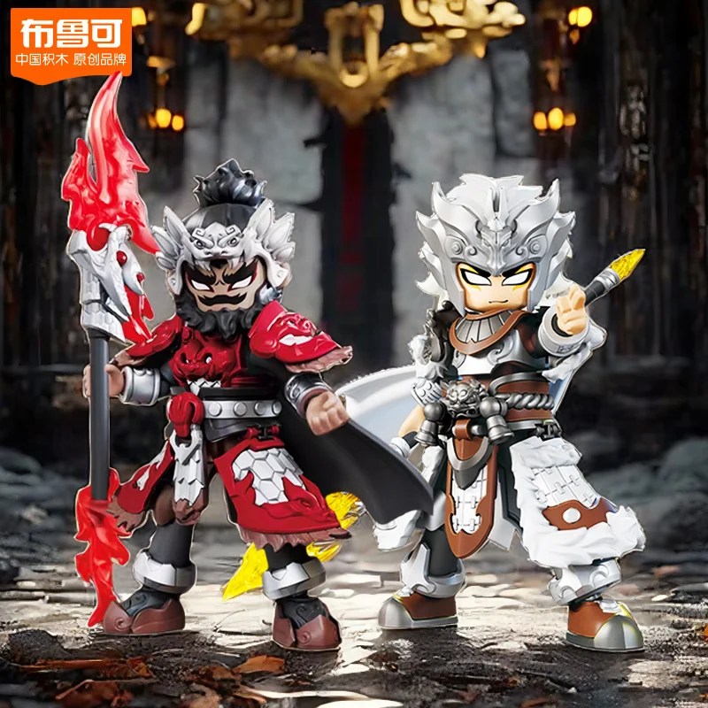 

Blokees, новый продукт, серия героев трех королевств, собранная модель, настольный орнамент ручной работы, коллекция игрушек, подарок на день рождения