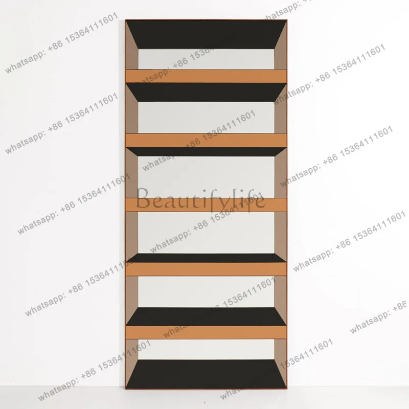 Modern art striped decorative mirror wall-mounted creative fitting mirror