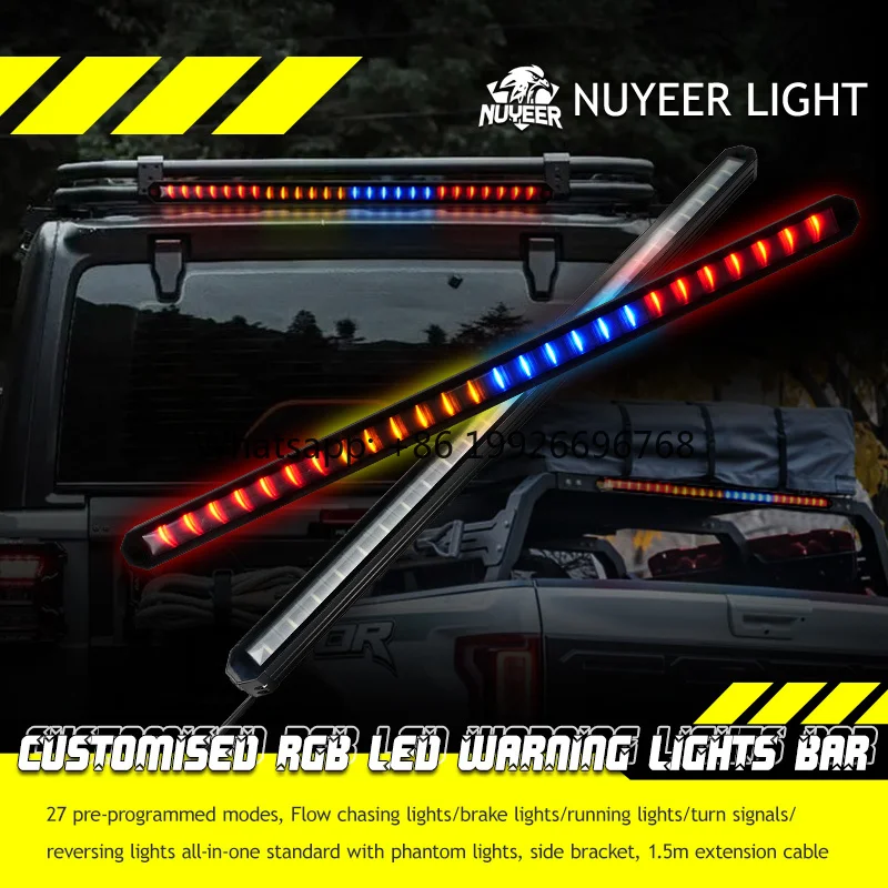 

Combo Beam Multi Color RGBW Off Road Light Truck 4x4 42 50 32 Inch OffRoad Roof 6D Car Remote RGB Chasing Led Light Bar