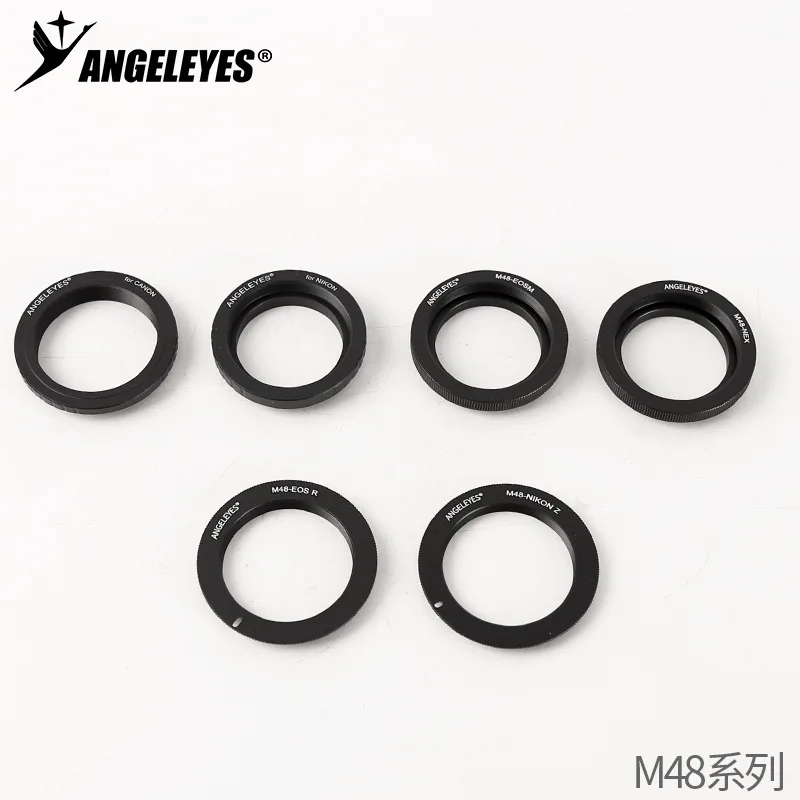 Angeleyes M48 Lens Adapter Ring EF RF EF-M E Z Mount Converter for Canon Sony Nikon Camera, Astronomical Photography Accessory