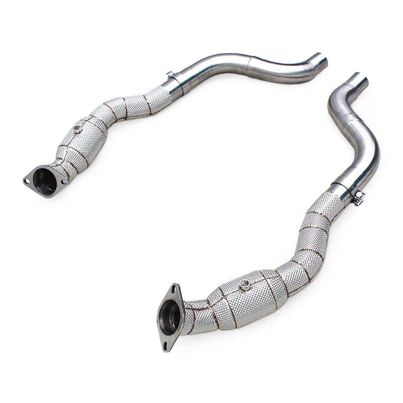 Tubería de escape OEM de acero inoxidable para Dodge Challenger 6.4L 2019+ con catalizador y escudo térmico de alto flujo
