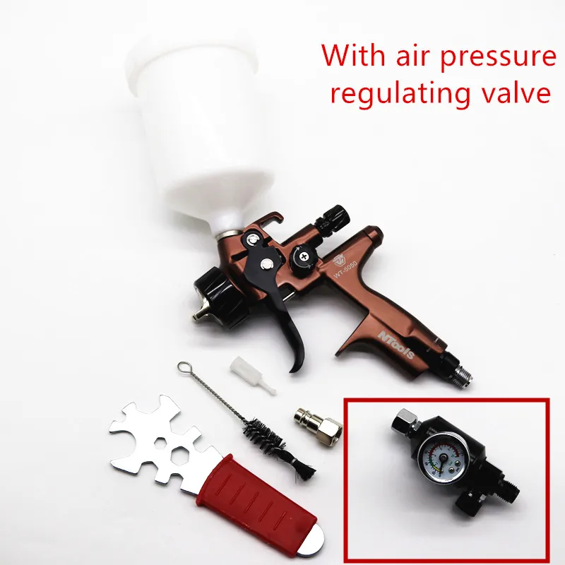 New5000B LVLP WT5050 Spray Gun 1.3mm High Quality  Stainless Steel Nozzle  Professional Sprayer Paint Airbrush For Car Painting