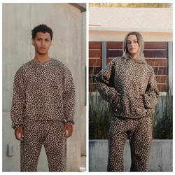 autumn and winter new European and American cross-border foreign trade men and women leopard-print fashion hoodie