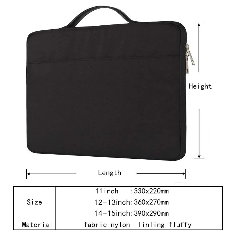 Laptop Bag 14 11 12  13 15 Inch Case for MacBook Air Pro HP Acer Xiami ASUS Lenovo Computer Fabric Sleeve Cover Accessories