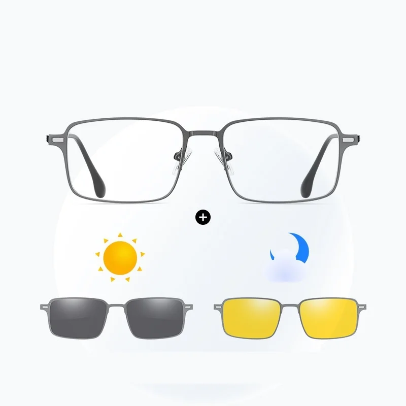 نظارات COHK مضادة للضوء الأزرق للرجال ، نظارات شمسية مستقطبة بمشبك مغناطيسي ، نظارات شمسية 3 في 1 ، نظارات UV400 ، طراز جديد ، #5