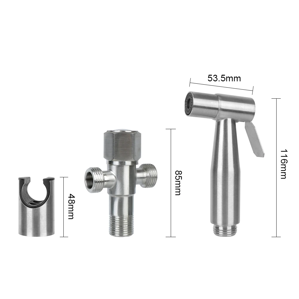 Handheld For Bathroom hand sprayer shower head Hand Bidet faucet self cleaning Bidet sprayer set For toilet Stainless Steel image 4