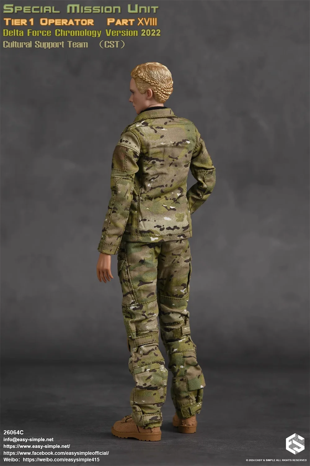 

1/6 EASY&SIMPLE ES 26064C US. Female Soldier Mission Unit Operation Dress Uniform Coat Pant Short Sleeves Accessories For 12"