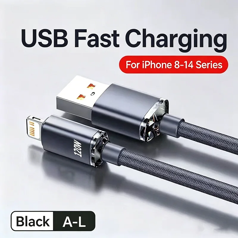 NNBILI Typ-C PD 120W Kabel für iPhone 14 13 12 11 Pro X 8 Schnelles USB auf Lightning Kabel für iPhone Ladekabel Typ-C zu Lightning Kabel