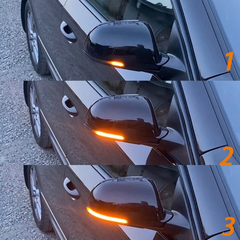 2Pcs Dynamic LED Turn Signal Blinker Mirror Flasher Light for Skoda Octavia 2009-2013 Superb 2008-2014 Car Side Signal Indicator