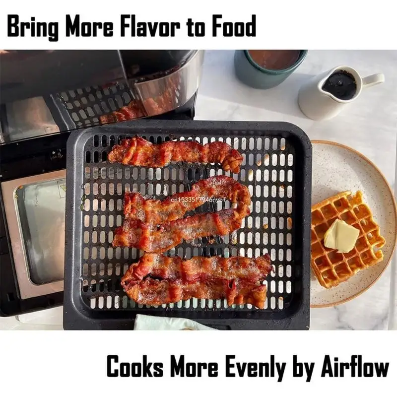 Air Fryer Tray Rack Carbon Steel Cooking Pan Oven Crisping Baking Sheet Dropship