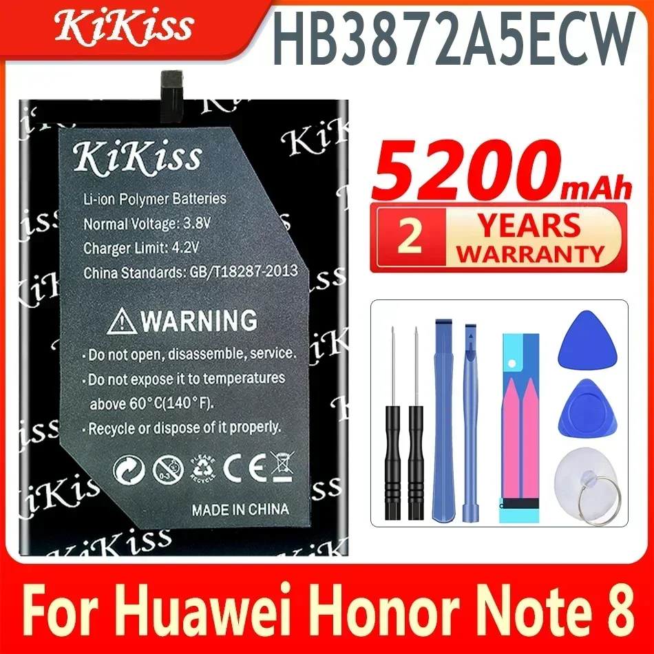 5200mAh KiKiss Battery HB3872A5ECW For Huawei Honor Note 8 Note8 EDI-DL00 EDI-AL10 Replace High Capacity Batteries