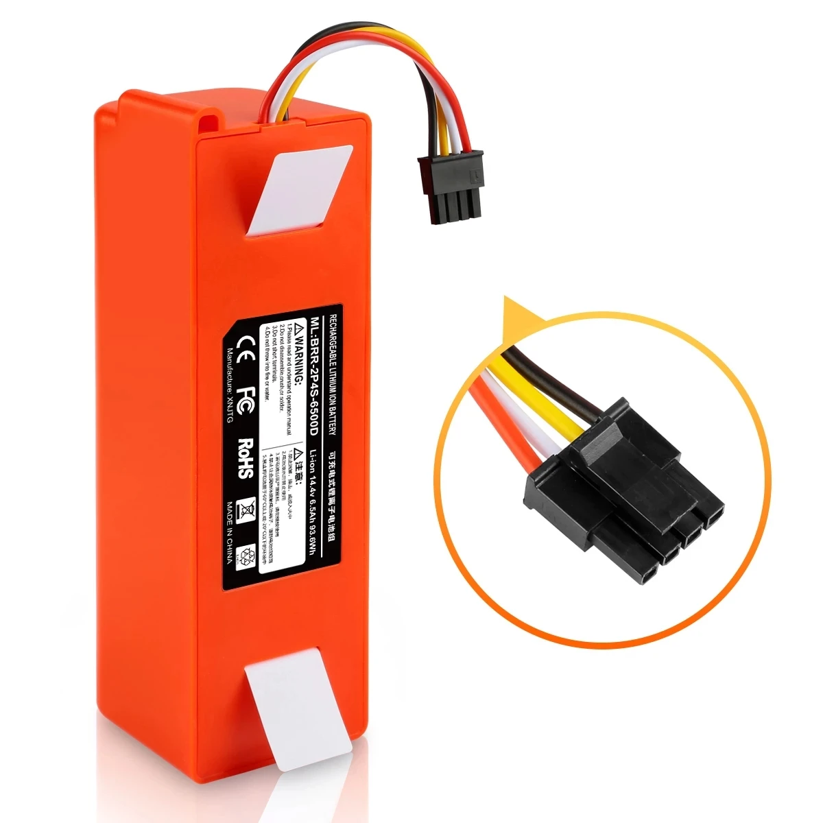 New 14.4V 5200mAh Li-ion Battery Replacement for XIAOMI ROBOROCK Vacuum Cleaner S50 S55 S60 S65 S5MAX S6 S7 Q5 Q7 MAX S7 MAXV