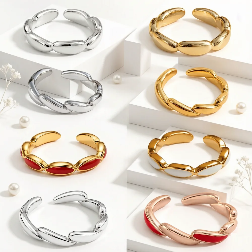 Mode 7 Graanrijst Design Ring  - Minimalist Ring Stackable recensie en prijs