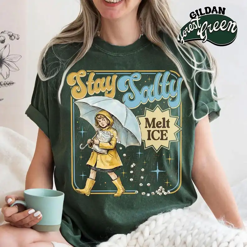 Subtle Anti Ice Stay Salty Protest T-Shirt, Keep Ice Out, Pro Immigration