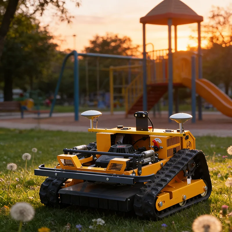

Customized remote-controlled tracked mower for clearing woodlands, all-terrain zero-rotation grass crusher