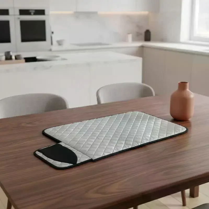 Foldable Ironing Mat Heat Resistant And Steam Proof Perfect For Home Daily Use And Travel Easy To Store