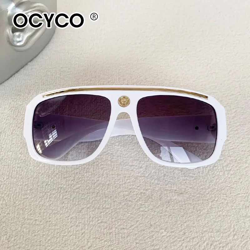Neue trendige Herren-Sonnenbrille mit großem Rahmen, Retro-Sonnenbrille mit dickem Rahmen, UV400, trendige High Sense Catwalk-Brille für Damen – Detail 11