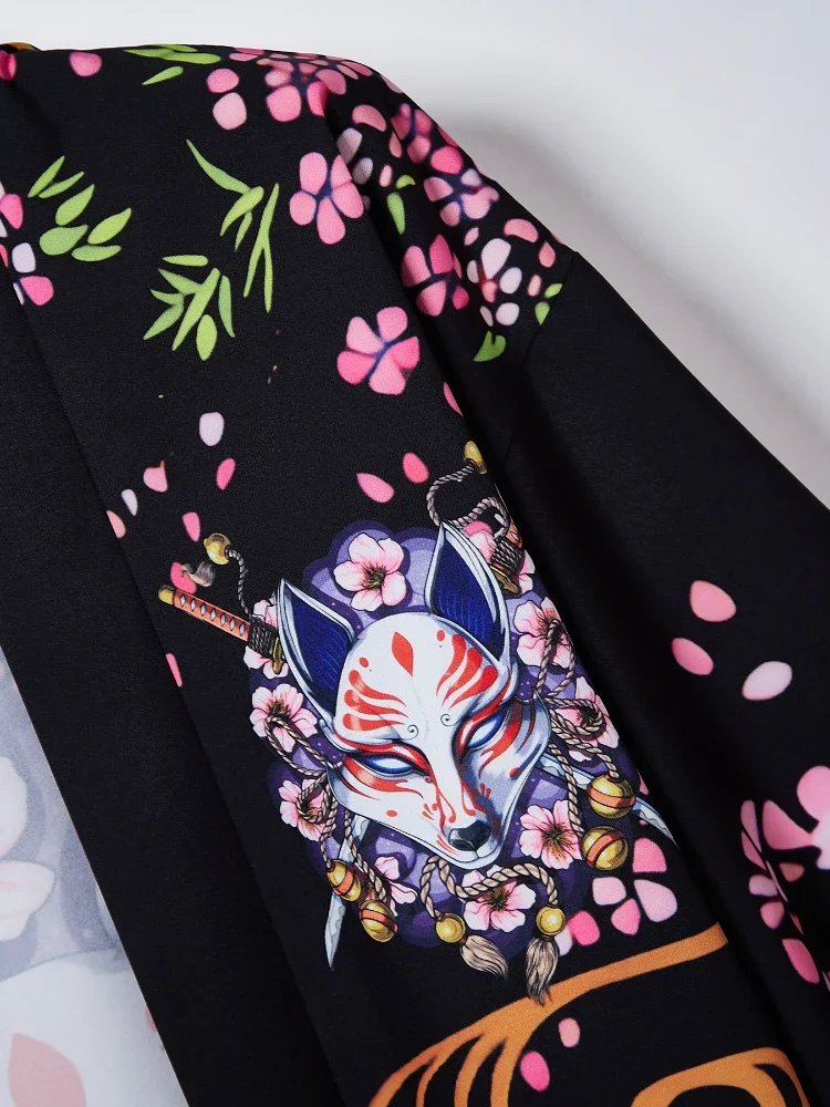 سترة يابانية آسيوية يوكاتا رجل هاراجوكو ملابس تنكرية كرتونية شرقية كيمونو عرقي ذكر الساموراي زي امرأة قماش الشاطئ #4