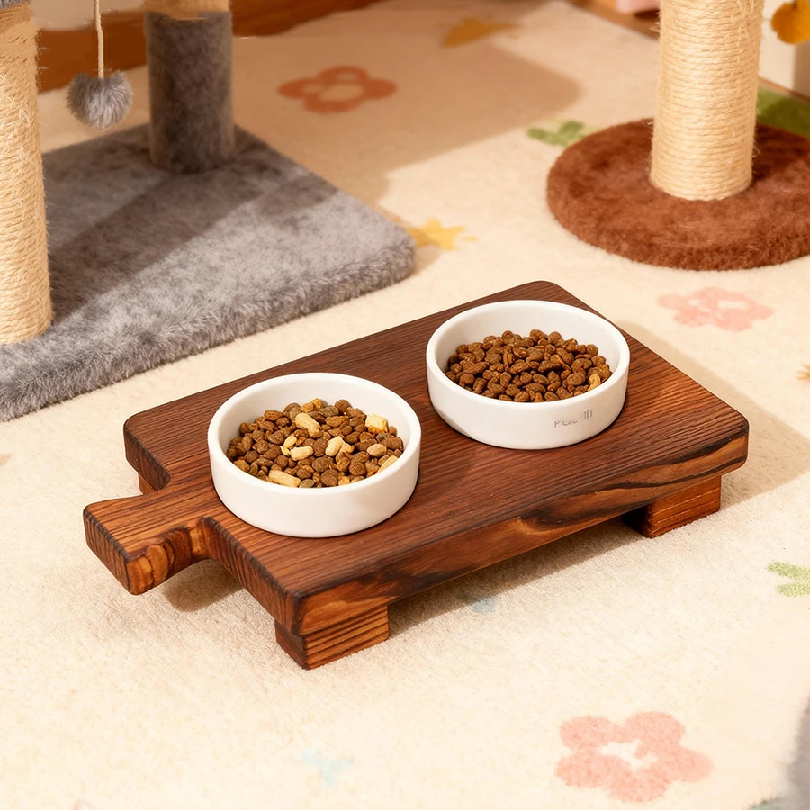 Wood Pedestal Soap Stand for Bathroom Kitchen Wood Riser Soap Dish Tray for Counter Decor Rustic Candle Plant Display Holder