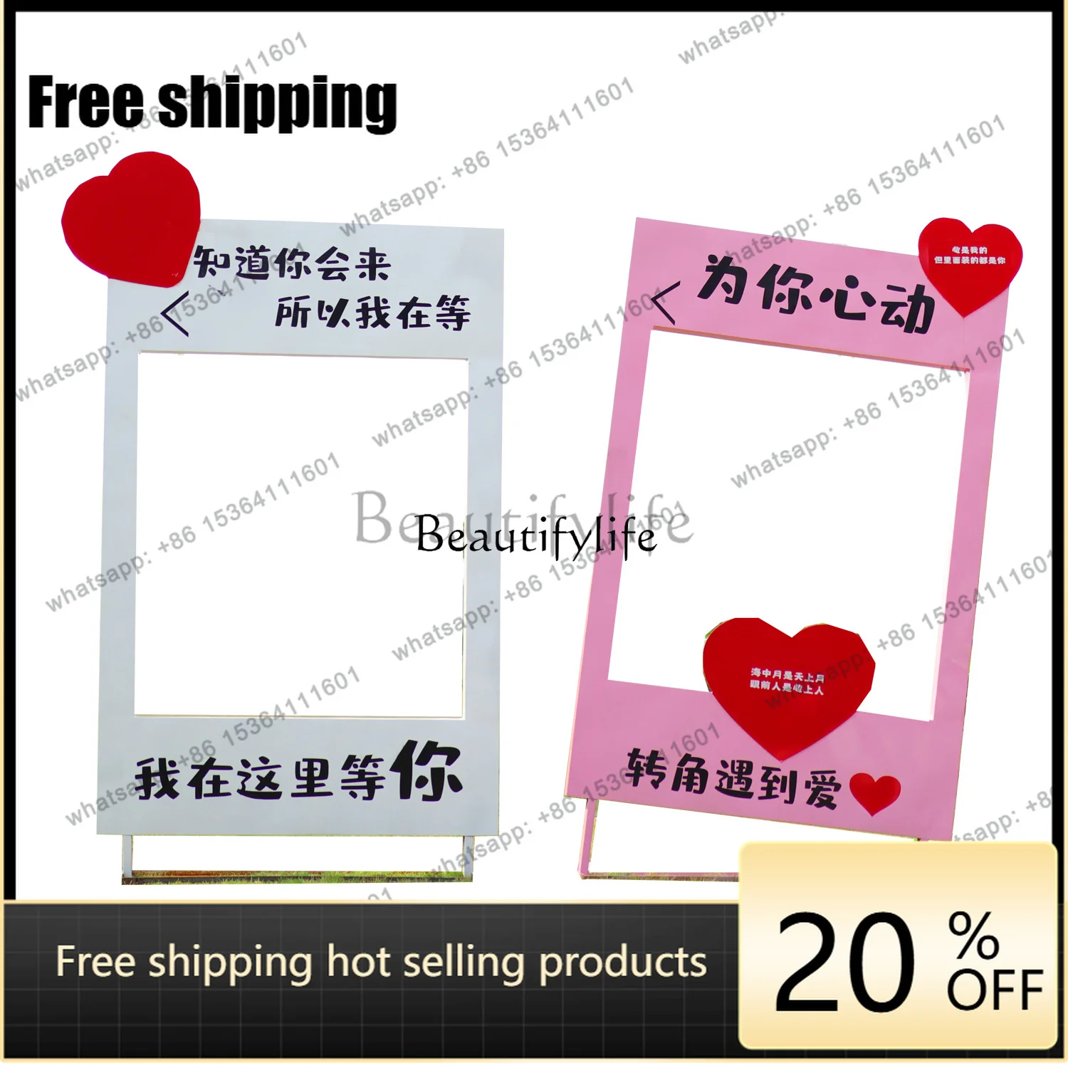 Factory Direct Scenic Love Hot Air Balloon Sculpture Fiberglass Photo Frame Seat Shopping Mall Garden Landscape Outdoor Ornament