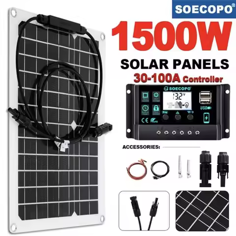 Flexible Solar Panel + Smart Controller Kit High-Efficiency Power Waterproof for RV/Boat/Off-Grid Use CE &amp; RoHS Certifie