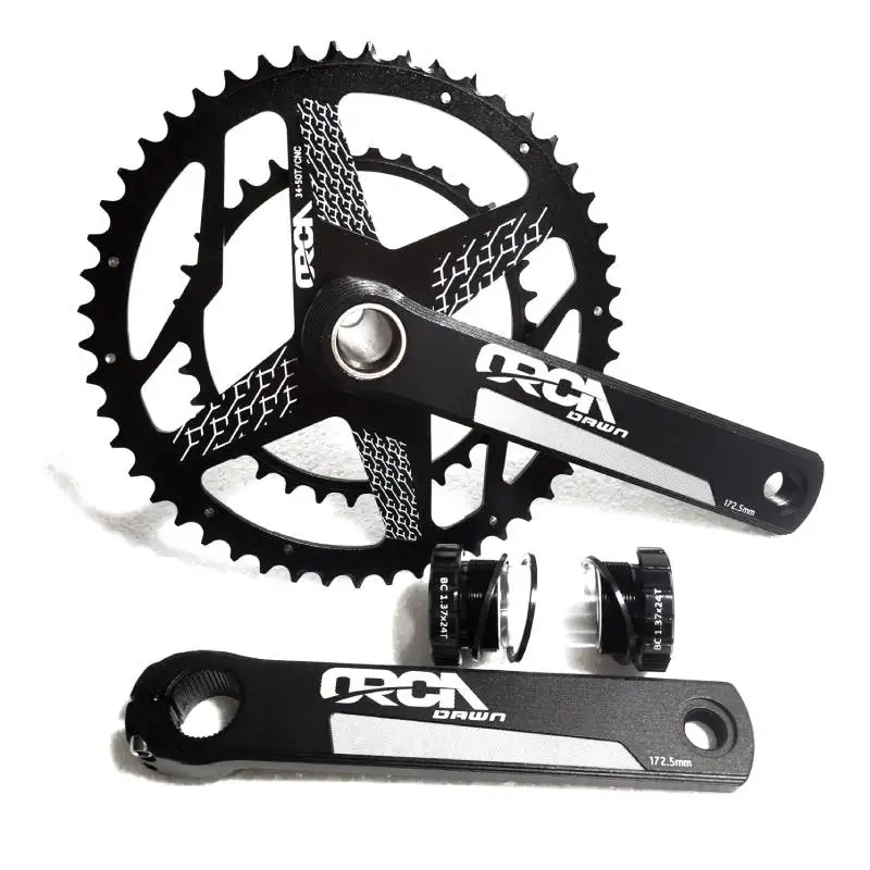 TAOZIK Road Bike 2x10 /11/12 Speed Crank Chain Wheel CNC 50-34T 53-39T Double Chainring GXP Road Folding Bicycle Crankset Parts