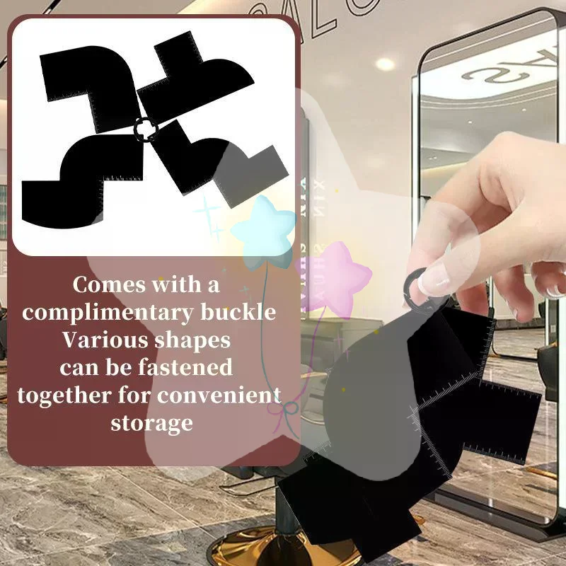 1/2/4Pcs Professional Barber Enhancement Card Reusable Black With Measurement Indicators Haircut Guide for Beginner Home Salon