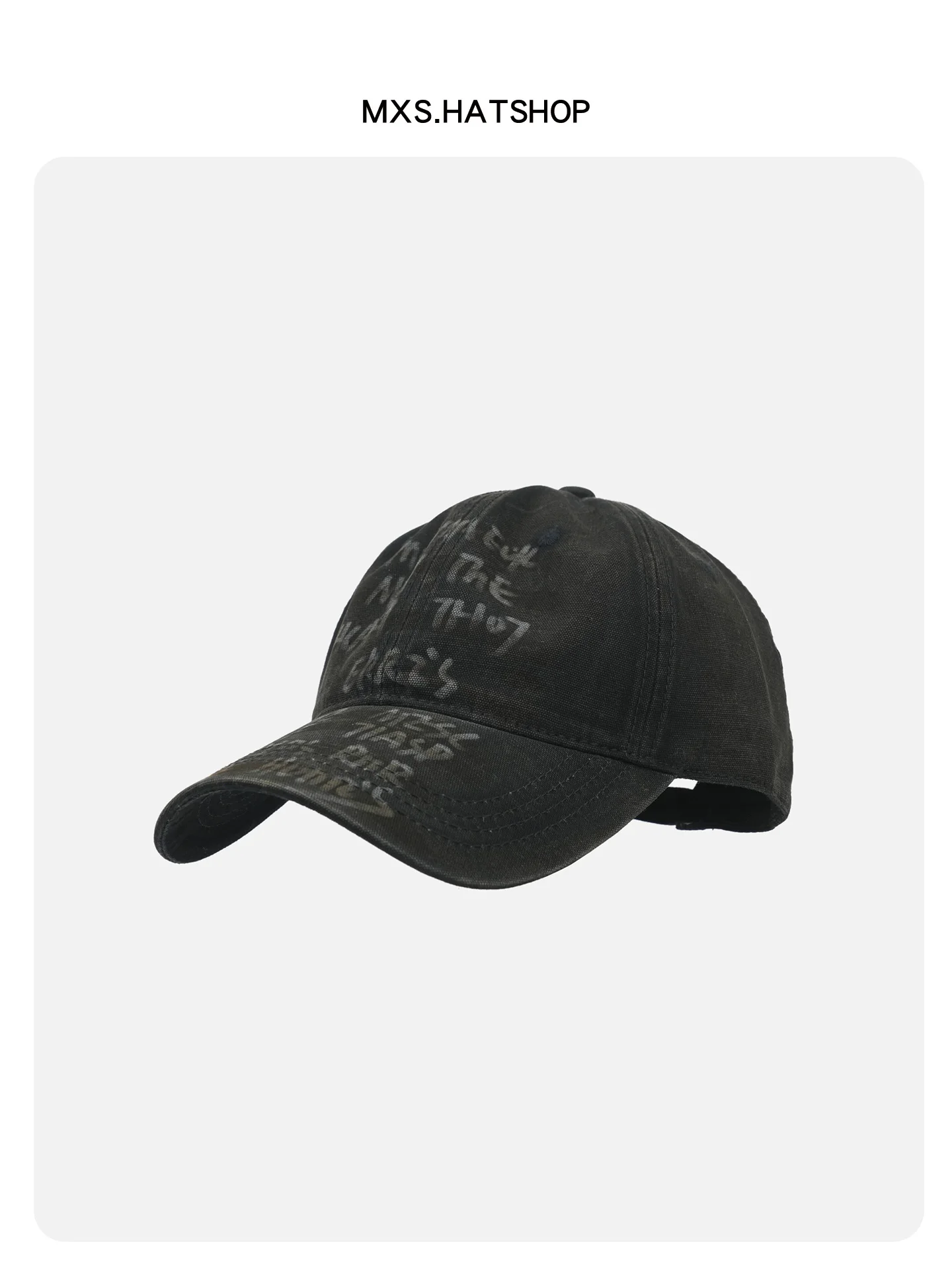 

Retro American Graffiti Letter Cap Unisex Fashionable Spring Summer Sun Protection Ball Cap Adjustable round Top Youth Street...