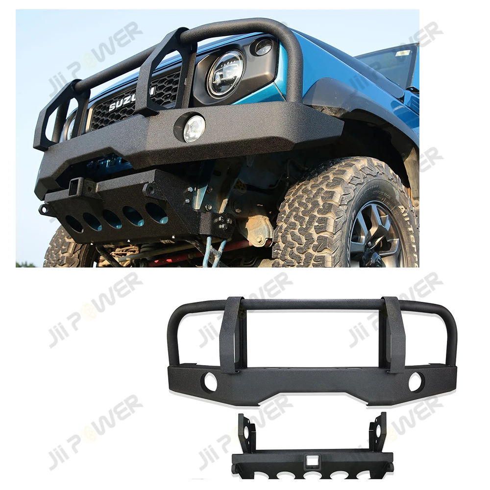 

JP16 ODM Jimny Accessories Steel Front Bumper with Winch Mount Jimny JB74 Front Bumper for Suzuki Jimny JB64 2024 2023 2022 2021