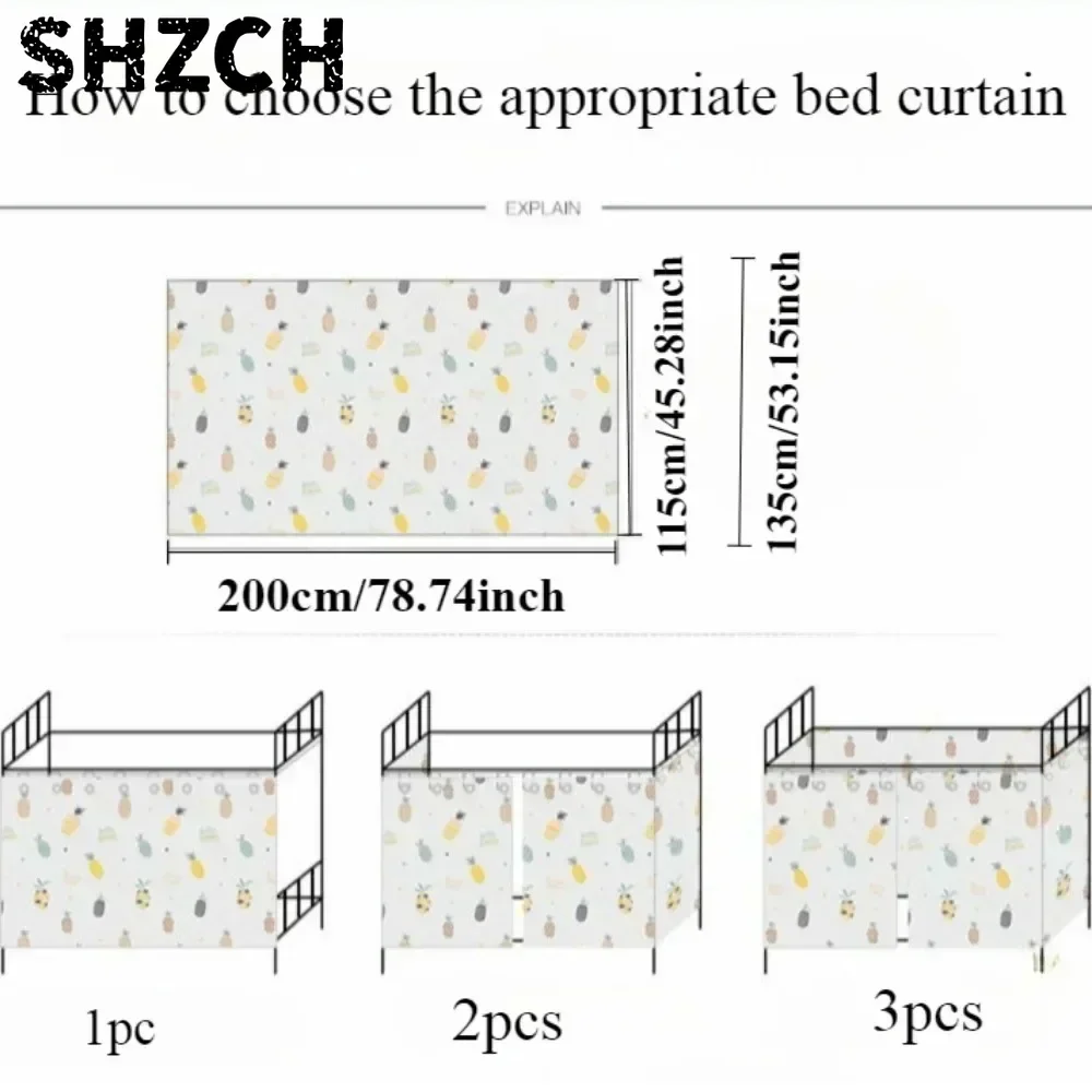 Dormitory Canopy Bed Curtain Bunk Single Curtain Student Bed Dustproof Privacy Protection Mosquito Net Bedroom Home Decor 기숙사 커튼