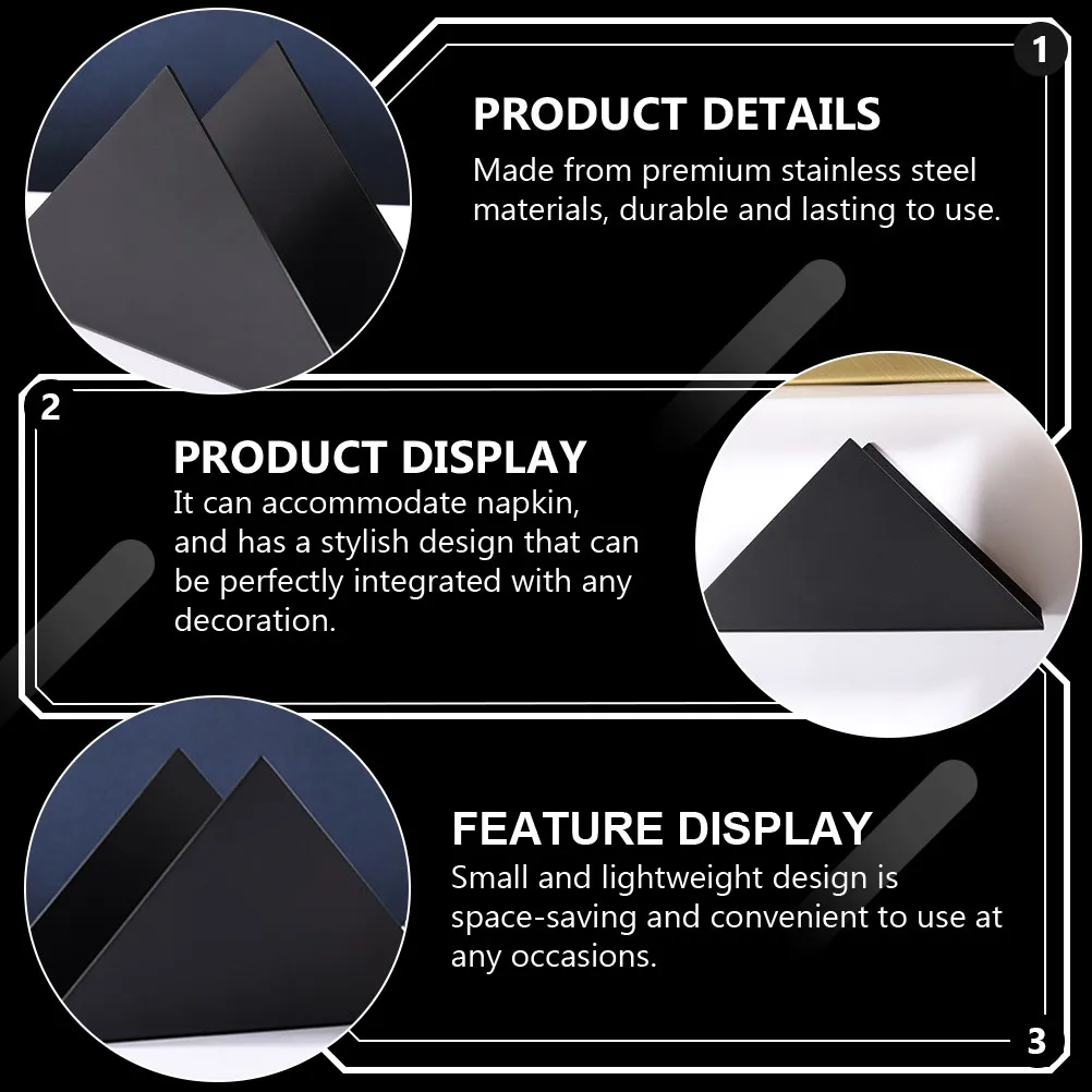 

Stainless Steel Triangular Paper Towel Holder Napkin Rack Tissue Storage Stand Modern Minimalist Design for Kitchen Bathroom