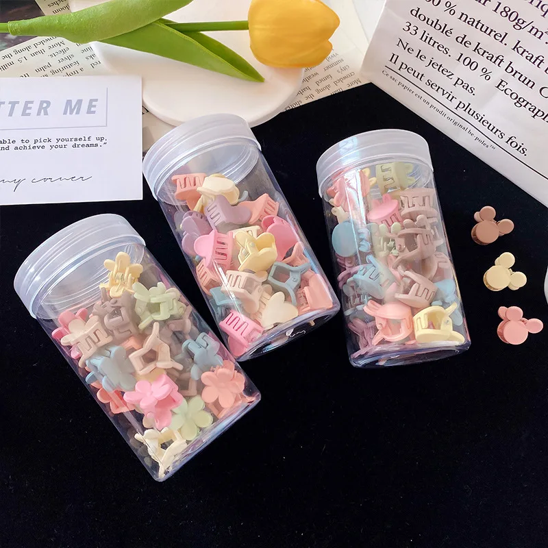 10/50Pcs Kleine Nette Haar Krallen Clips Für Mädchen Baby Bunte Haarnadel Cartoon Kaninchen Blume Krone Stern Haar Clips zubehör