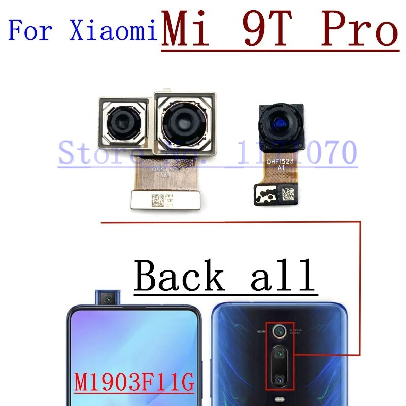 For Xiaomi Mi 9T Pro Back Main Backside Selfie Frontal Facing Small Rear Camera Module Flex Cable Replacement Parts