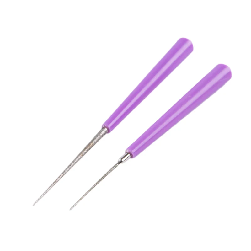 1set Diamond Pearl Glass Beads Tipped Reaming File Reamer Jewelry Tools Diamond Needle File Sets Beading Hole Enlarger Tools