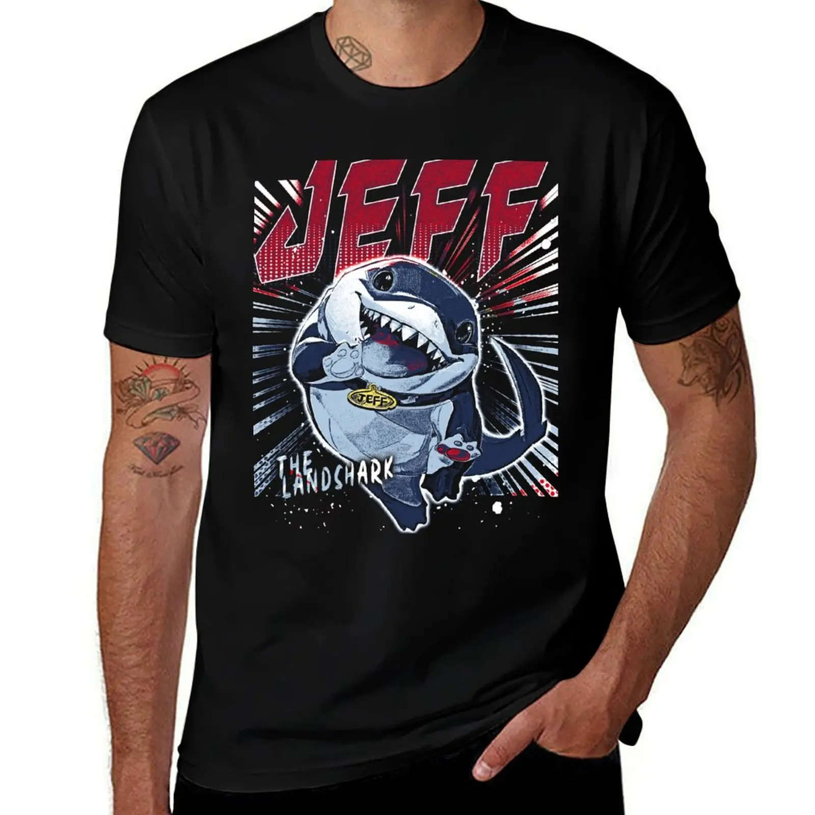 

Jeff the Landshark Vintage T-Shirt man t shirt summer man t shirt luxury T-Shirt