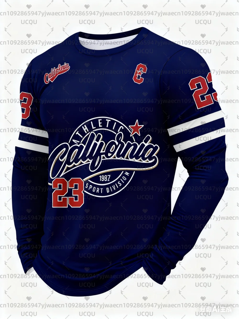 الرجال كاليفورنيا NO.23 الجرافيك تي شيرت بلوزة كاجوال الخريف الأنشطة الخارجية المرأة كم طويل قمم تي شيرت