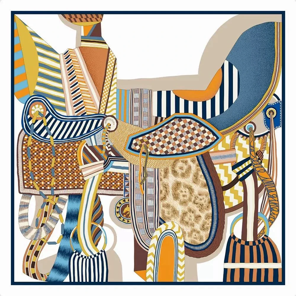 fsy-saddle-double-sided-silk-scarf-large-square-silk-twill-scarf-versatile-faionable-winter-to-summer-ex-animal-print