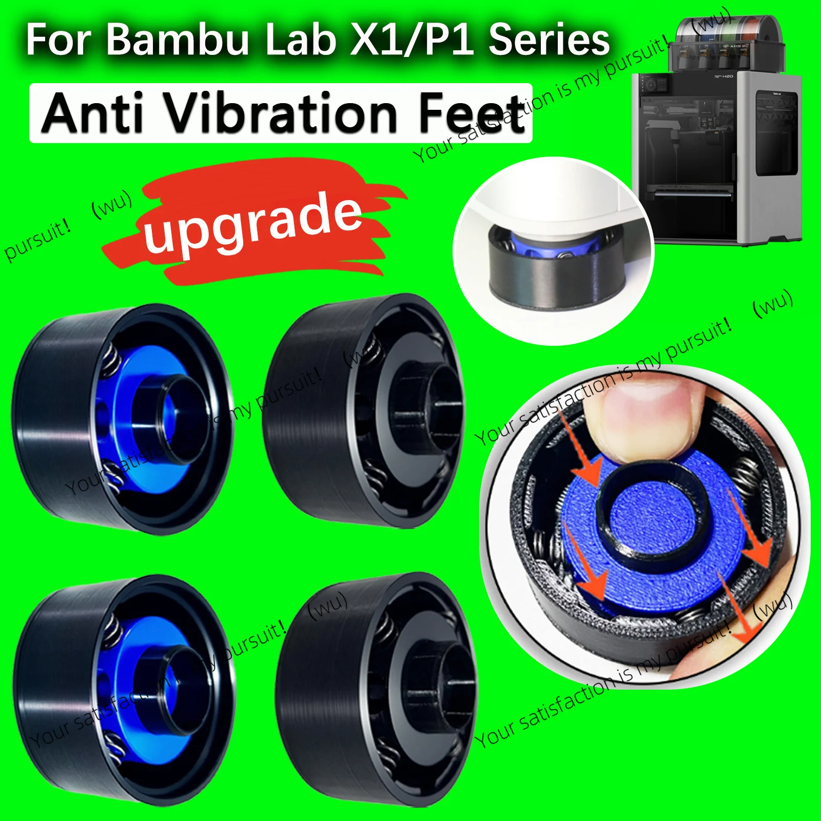 Advanced Anti Vibration Feet Pad Reducer for Bambulab X1 X1C P1P P1S Accessories ABS Construction Improved Printer Safety