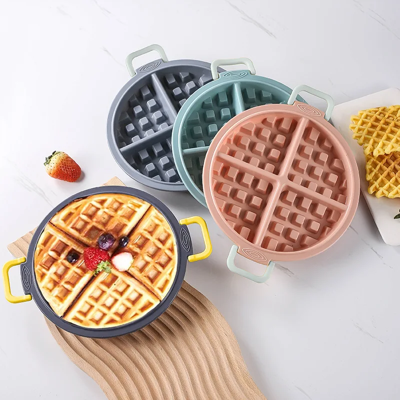 Silikon-Waffelbackform für Heißluftfritteuse und Ofen, Haushaltsbackwerkzeug, Kuchenform mit einfachem und kreativem Design