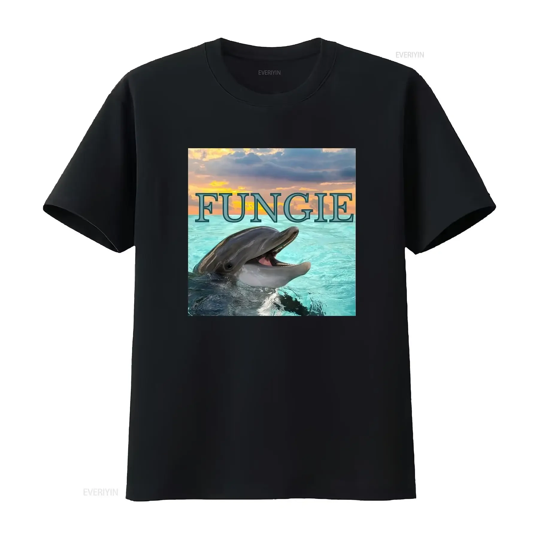 Fungie The Dolphin T Shirt Symbol of Ireland's Hope Joy Freedom Morning Swim Design vintage Washed graphic Versatile streetwear