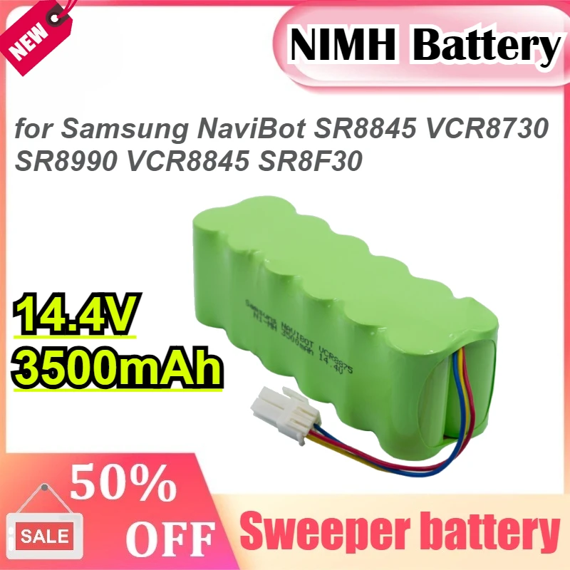 

NIMH 14.4V 3500mAh Vacuum Cleaner Battery for Samsung NaviBot Vacuum Cleaner Battery SR8845 VCR8730 SR8990 VCR8845 SR8F30