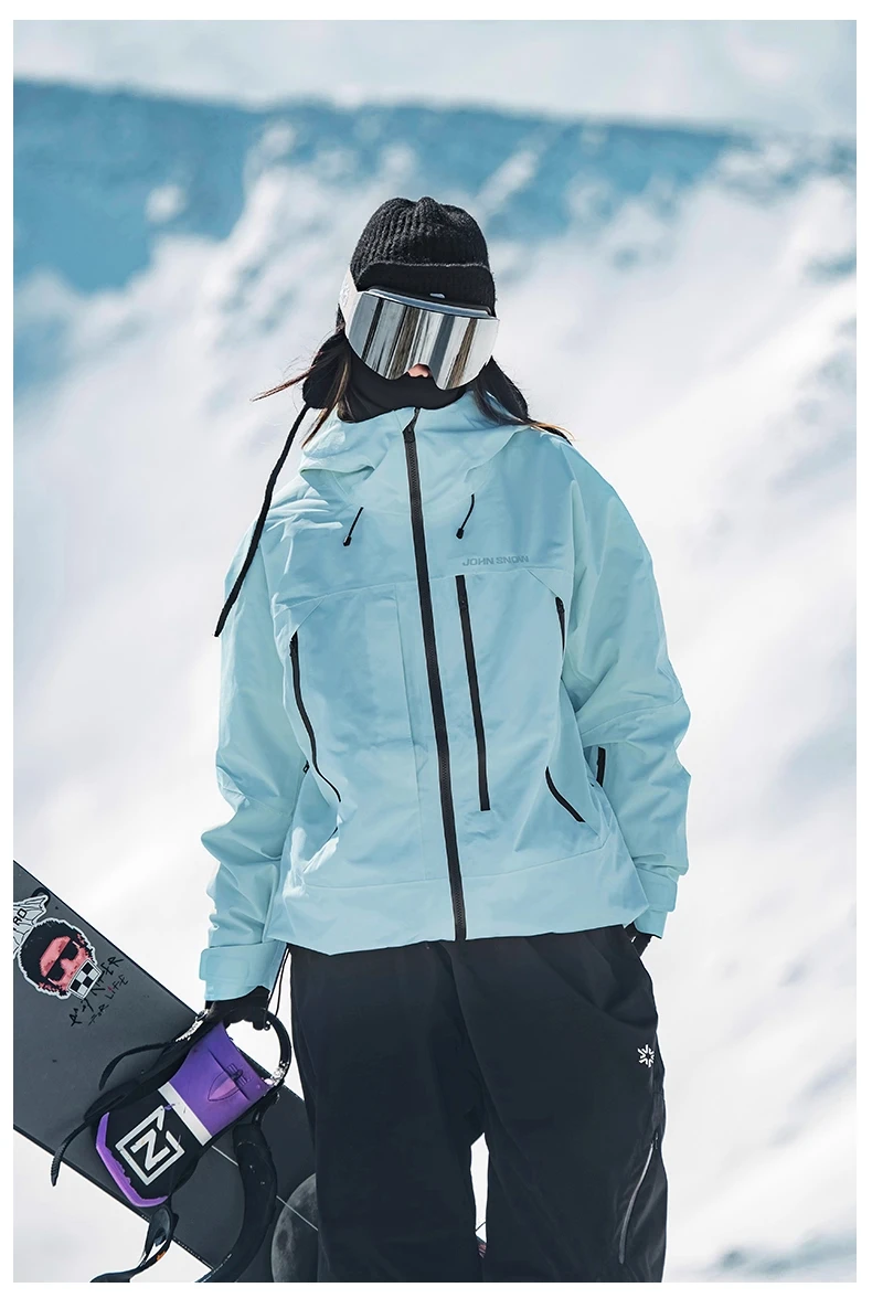 John Snow Wasserdichtes Skianzug-Set für Damen und Herren, wärmeisolierte Snowboardjacke, Hose, Ski-Outfit für Wintersport – Detail 25