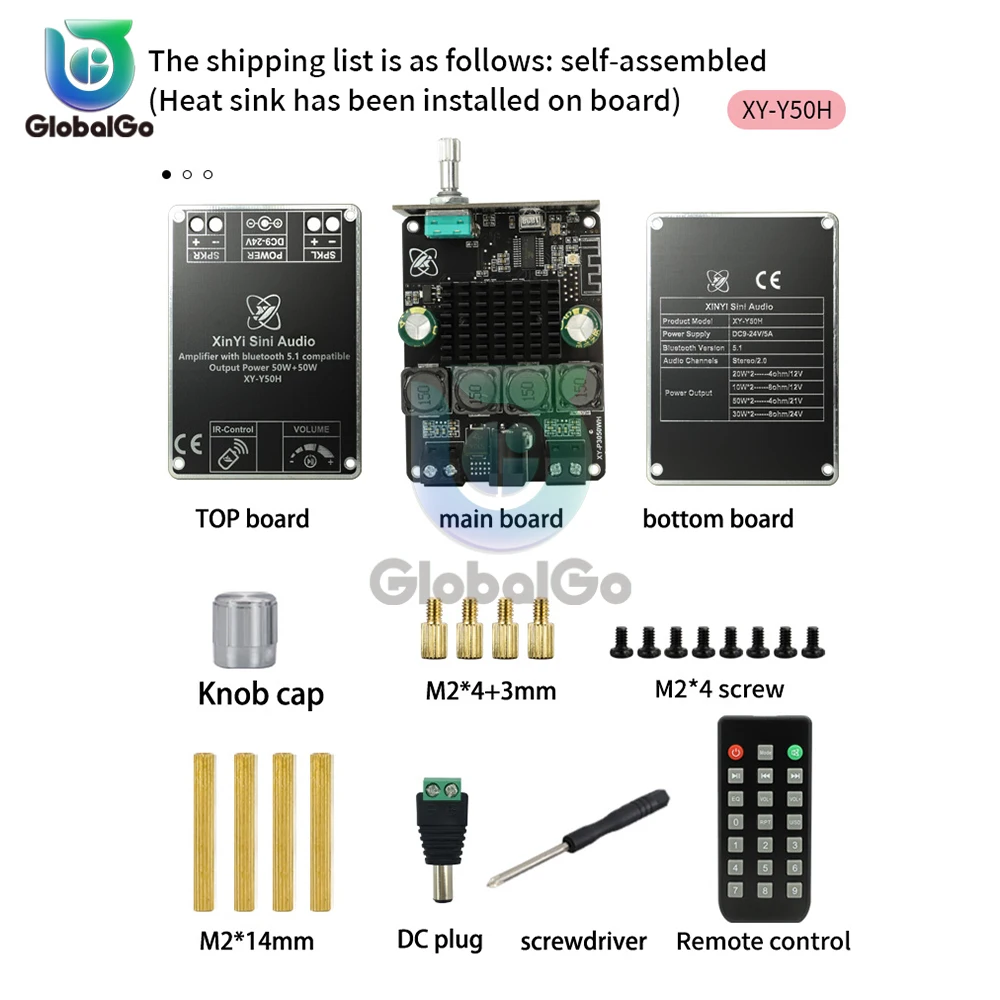 TPA3116 50 Вт * 2 Bluetooth цифровой усилитель мощности DC9-24V HIFI стерео музыкальный беспроводной модуль аудио AMP с пультом дистанционного управления