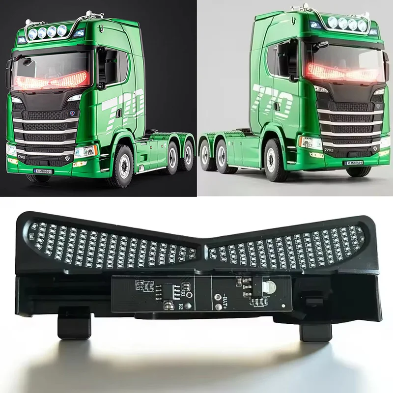 Modelo de Trailer Semi-Reboque Elétrico Huina 1509 1/18 para Caminhão Trator RC 1501 com Suporte para Luz Traseira e Sem Sistema de Som