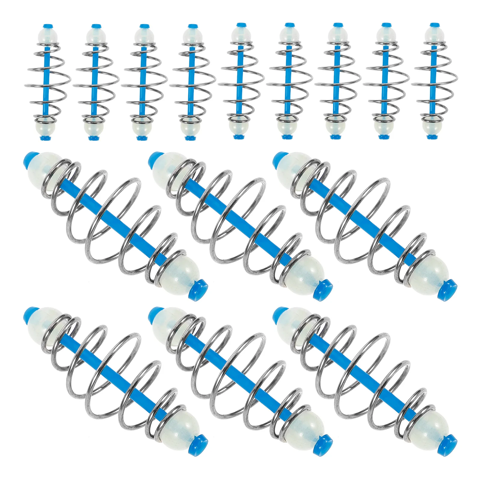 

20pcs Luminous Bead Fishing Bait Spring Feeder Carp Angling Tool Accessories Inline Bait Holder Gear Supplies for Night Fish