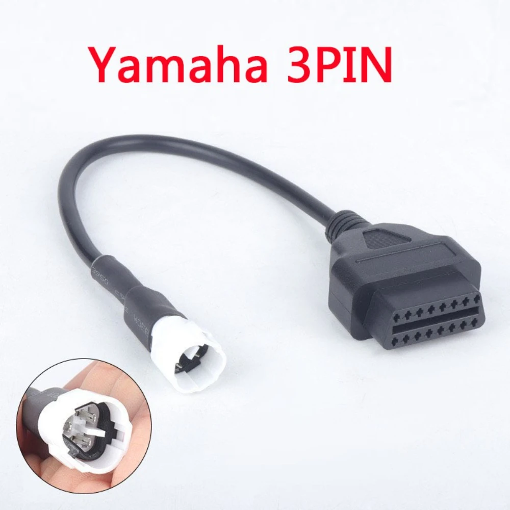 

JieYuan OBD Motorcycle Cable For Yamaha 3 Pin/4 Pin Plug Cable Diagnostic Cable 3Pin/4Pin to OBD2 16pin Adapter Car Repair Tool