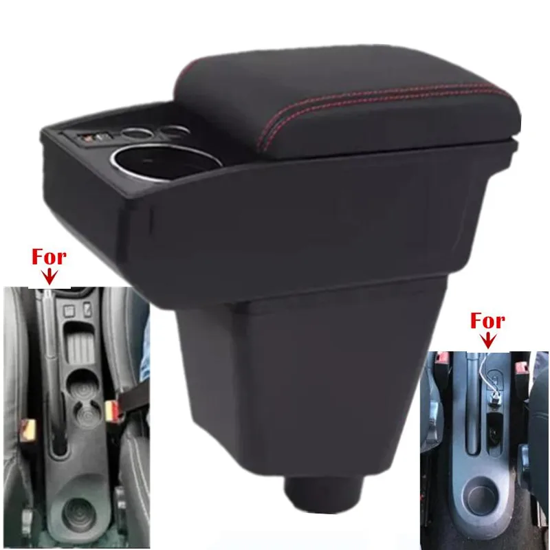 Für Renault Clio 4 Armlehne Für Renault Captur Clio 3 III IV Auto-Armlehnenbox Doppelschichtige Aufbewahrung Innenraum-Nachrüstzubehör