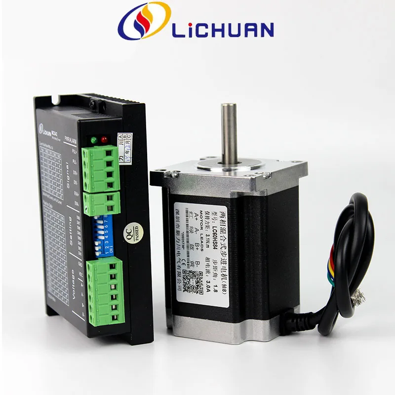 Lichuan 2 Phase Nema 24 Stepper Motor 60mm 3.1N.M 3A 4-lead Cable for 3D printer CNC Kit Engraving Milling Machine Step engine