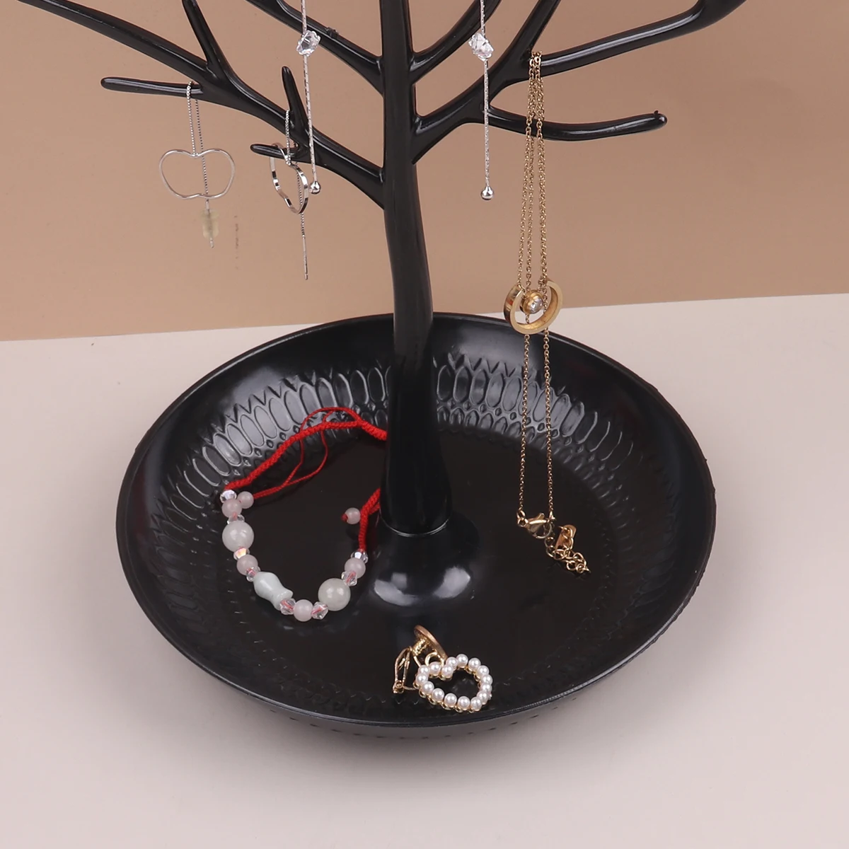 Jewelry Display Stand Tray Tree Storage Racks Earrings Necklaces Rings Jewelry Boxes Case Desktop Organizer Holder Make Up Decor