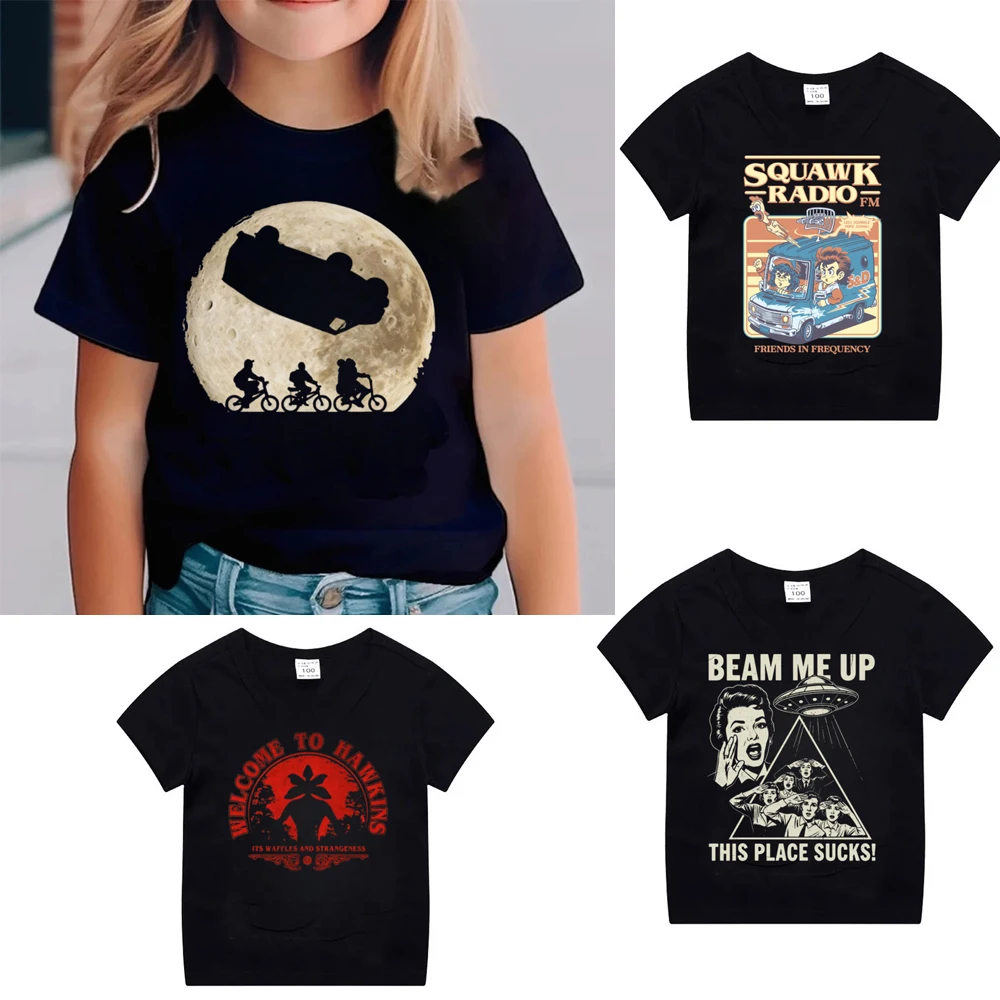 2026 Cotton Tees for Children Steve Harrington Kids Loose Friends Don't Lie Girl Boy Short Sleeve T Shirt Eleven Tops Printed